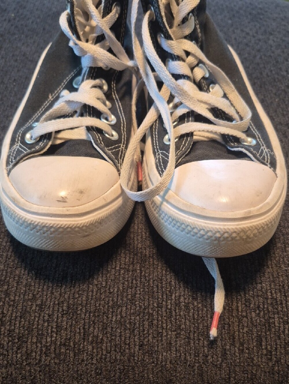 Converse Black and White High-Top Canvas Sneakers - Picture 5 of 8
